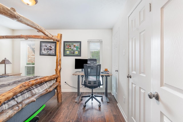 4317 Hartford St Unit 102, Dallas, TX 75219 - bedroom with wood finished floors and a desk