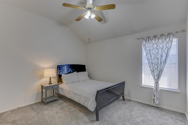 4546 Brittany Ln, Grand Prairie, TX 75052 - carpeted bedroom featuring baseboards, ceiling fan, and vaulted ceiling