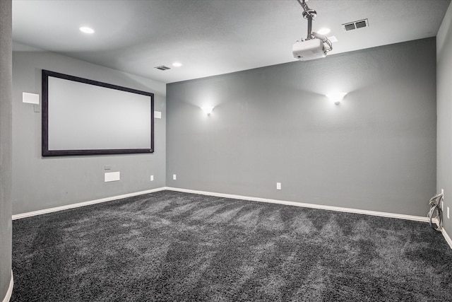 2720 Chapel Springs Dr, Highland Village, TX 75077 - carpeted home theater room with baseboards and recessed lighting