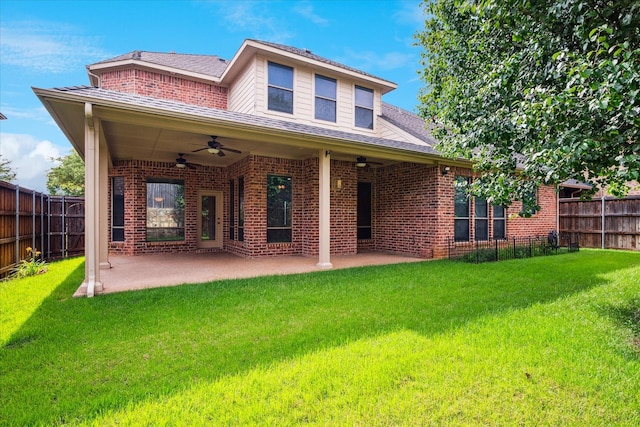 2720 Chapel Springs Dr, Highland Village, TX 75077 - rear view of property featuring ceiling fan and brick siding