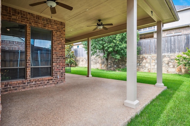 2720 Chapel Springs Dr, Highland Village, TX 75077 - view of patio with a ceiling fan