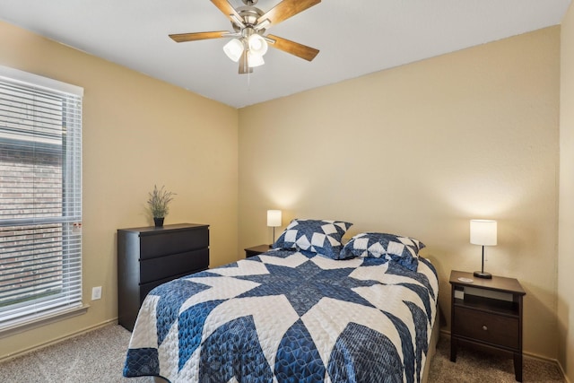 1336 Castlegar Ln, Fort Worth, TX 76247 - carpeted bedroom with a ceiling fan and baseboards