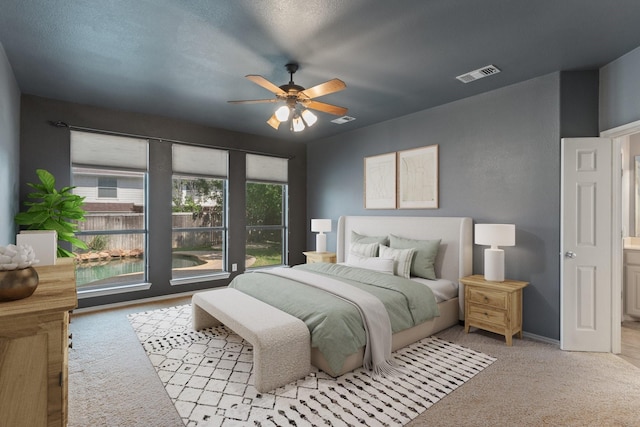 1908 Canyon Wren Dr, Mckinney, TX 75071 - bedroom featuring carpet flooring, ceiling fan, and baseboards