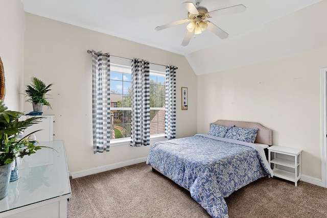 4700 Scoter Ln, Mckinney, TX 75072 - carpeted bedroom with lofted ceiling and ceiling fan