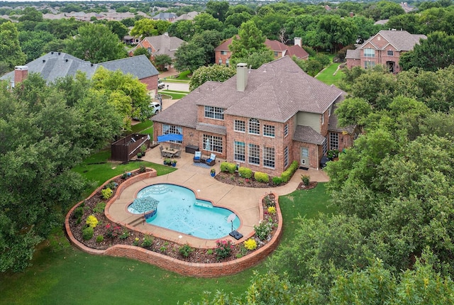 4700 Scoter Ln, Mckinney, TX 75072 - view from above of property with a pool