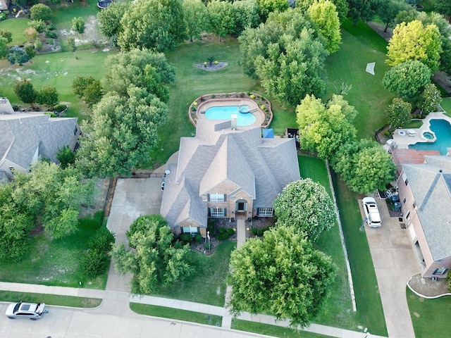 4700 Scoter Ln, Mckinney, TX 75072 - view from above of property with a pool