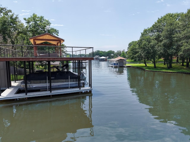102 Anderson Ln, Mabank, TX 75156 - dock featuring a water view and boat lift