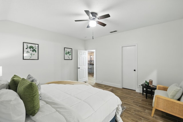 3220 Steamboat Dr, Fort Worth, TX 76123 - bedroom featuring wood finished floors, baseboards, and ceiling fan