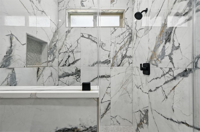 1901 Varsity Dr, Grand Prairie, TX 75051 - bathroom featuring a marble finish shower