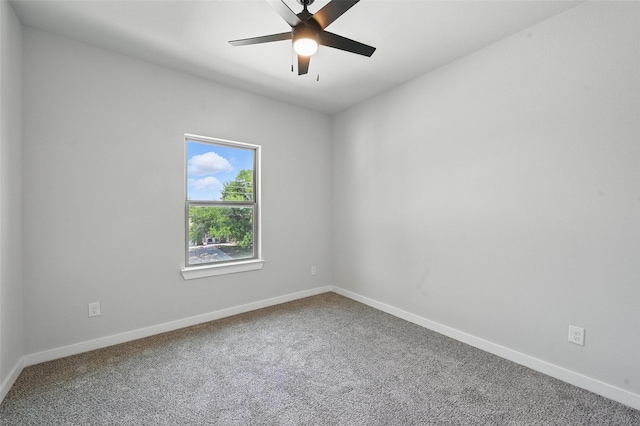 1901 Varsity Dr, Grand Prairie, TX 75051 - carpeted empty room featuring baseboards and a ceiling fan