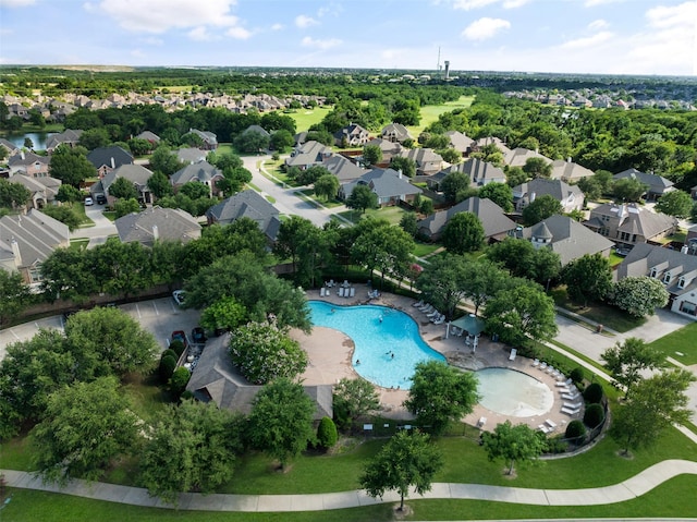 6619 Crestmoor Ln, Sachse, TX 75048 - aerial perspective of suburban area with a pool area