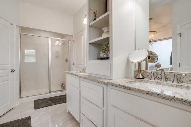 112 Tigers Eye Ct, Weatherford, TX 76087 - bathroom with double vanity and a stall shower