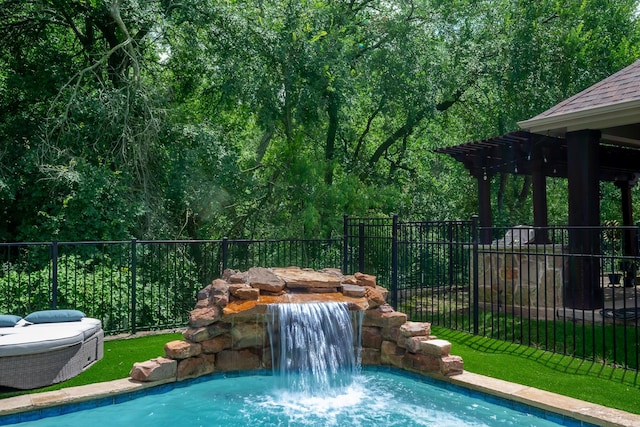 3548 Tuscan Hills Cir, Denton, TX 76210 - view of swimming pool featuring a wooded view