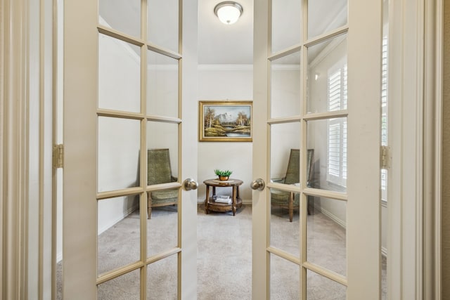 8100 Delaware Dr, Mckinney, TX 75070 - walk in closet featuring french doors and carpet flooring