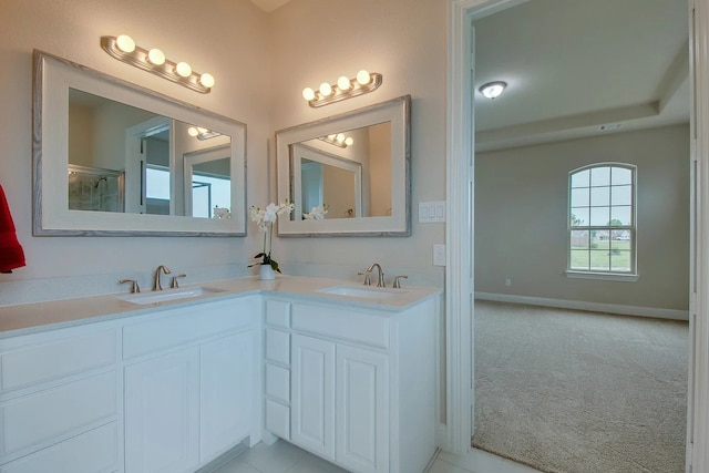 7514 Harbor Dr, Rowlett, TX 75088 - full bath with double vanity and baseboards
