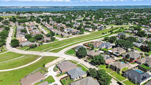 7514 Harbor Dr, Rowlett, TX 75088 - aerial view of property's location with nearby suburban area and a nearby body of water