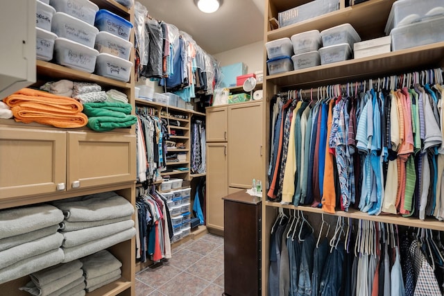 5210 Medallion Ct, Midlothian, TX 76065 - spacious closet featuring light tile patterned floors