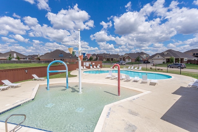 5210 Medallion Ct, Midlothian, TX 76065 - community pool with a residential view and a patio area