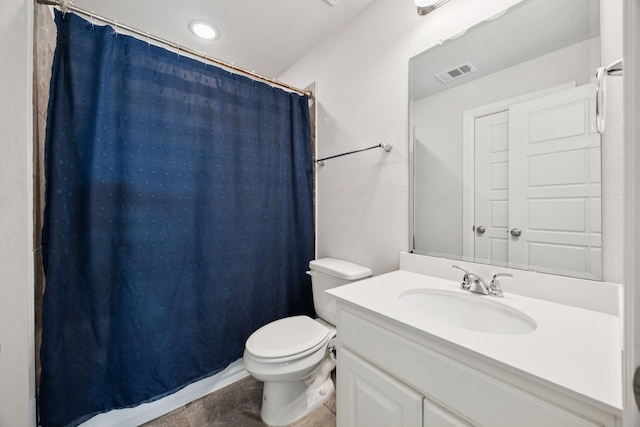 1305 Mary Horn Ln, Aubrey, TX 76227 - full bathroom with vanity, toilet, and a shower with curtain