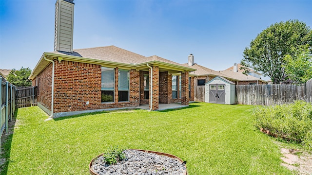 10252 Los Barros Trl, Fort Worth, TX 76177 - back of house featuring a chimney, brick siding, a patio area, and a shingled roof