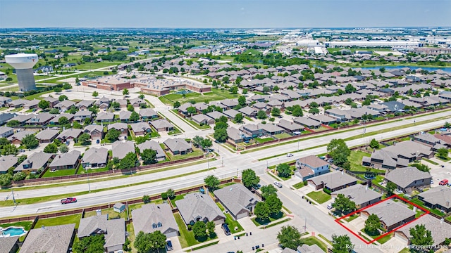 10252 Los Barros Trl, Fort Worth, TX 76177 - aerial overview of property's location with property parcel outlined