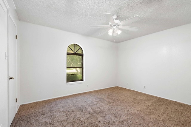 2801 Good Shepherd Dr, Brownwood, TX 76801 - carpeted empty room with ceiling fan and a textured ceiling