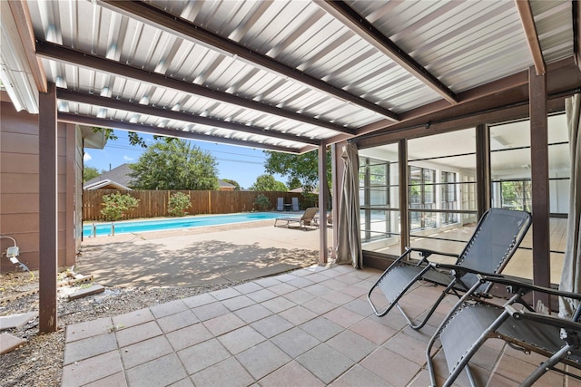 2801 Good Shepherd Dr, Brownwood, TX 76801 - fenced backyard with a patio area