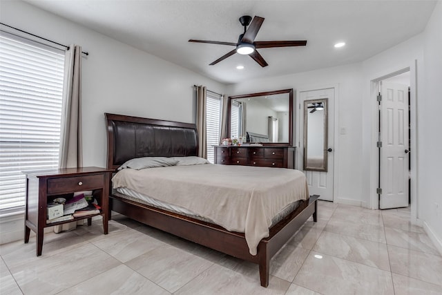 1321 Glyndon Dr, Plano, TX 75023 - bedroom featuring recessed lighting, a ceiling fan, and baseboards