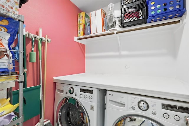 8329 Grand Oak Rd, Fort Worth, TX 76123 - washroom with washing machine and dryer