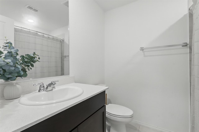 8329 Grand Oak Rd, Fort Worth, TX 76123 - full bath featuring vanity, toilet, and tile patterned floors