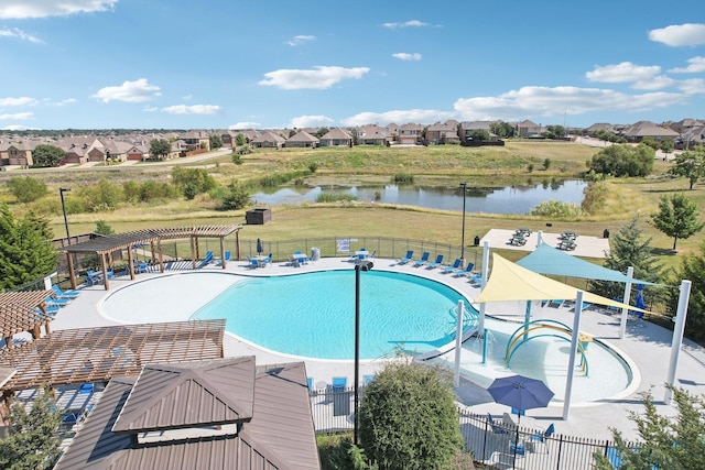 8329 Grand Oak Rd, Fort Worth, TX 76123 - community pool featuring a water view and a residential view