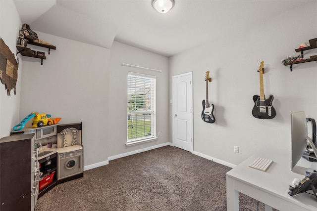 3009 Gilchrist Dr, Lorena, TX 76655 - office with dark colored carpet and baseboards