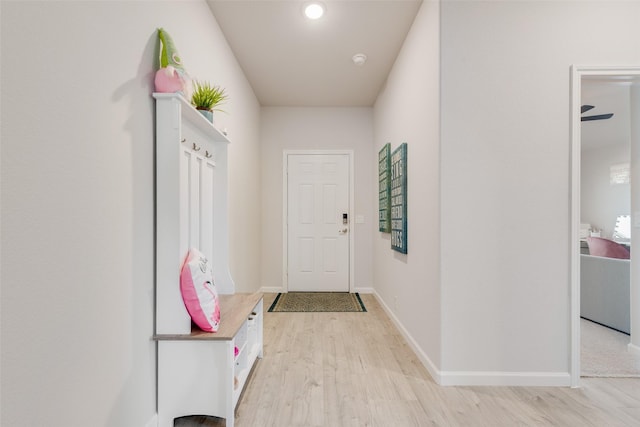 3615 Big Nemaha Dr, Crandall, TX 75114 - doorway to outside with light wood-style floors and baseboards