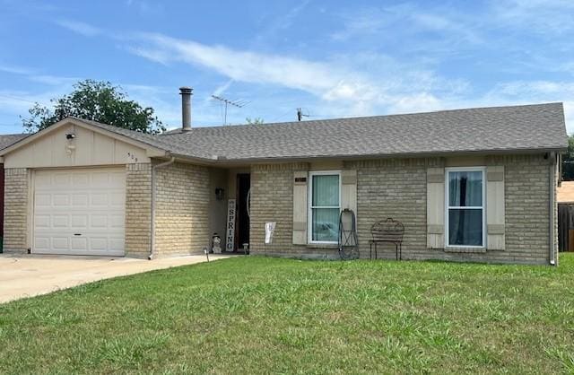 509 Fairhaven Dr, Allen, TX 75002 - single story home featuring brick siding, an attached garage, a front yard, and driveway