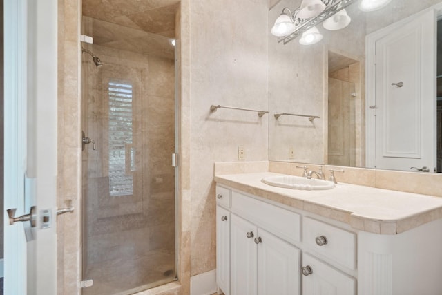 9922 Lakeway Ct, Dallas, TX 75230 - full bathroom featuring vanity and a shower stall
