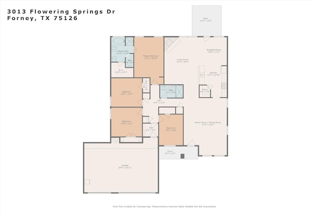 3013 Flowering Springs Dr, Forney, TX 75126 - home floor plan