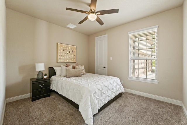 14759 Huffman Ln, Frisco, TX 75035 - bedroom with baseboards, carpet floors, and ceiling fan