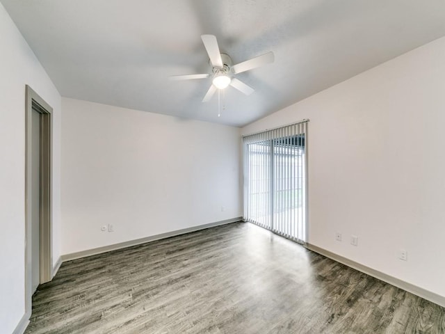 100 Trellis Pl Unit 102, Richardson, TX 75081 - spare room featuring wood finished floors, ceiling fan, and baseboards