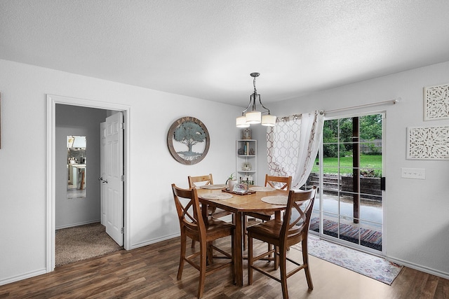 5730 Rendon Estates Rd, Mansfield, TX 76063 - dining room featuring wood finished floors, baseboards, and a textured ceiling