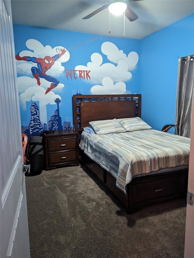 2715 Britton Ave, Dallas, TX 75216 - carpeted bedroom with a ceiling fan