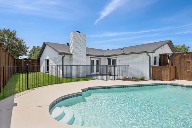 1629 Mesquite Trl, Plano, TX 75023 - view of pool featuring french doors and a patio area