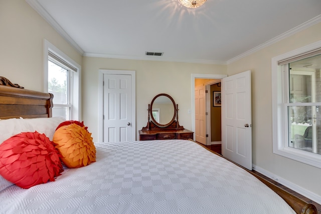 3817 Hilltop Rd, Fort Worth, TX 76109 - bedroom featuring ornamental molding, baseboards, and wood finished floors