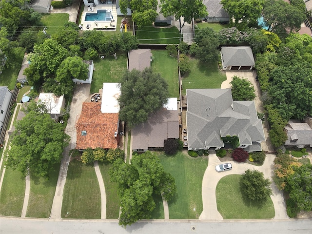 3817 Hilltop Rd, Fort Worth, TX 76109 - aerial view of residential area featuring a pool area