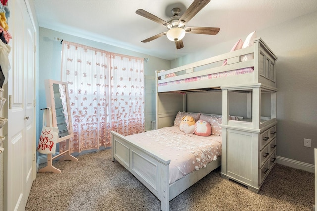 1004 San Jacinto St, Terrell, TX 75160 - bedroom featuring carpet, ceiling fan, and baseboards