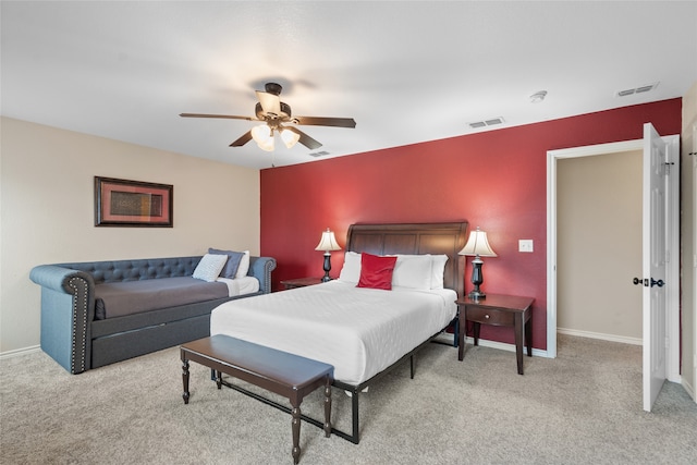 8208 Burleigh St, Frisco, TX 75035 - bedroom with carpet, baseboards, and ceiling fan