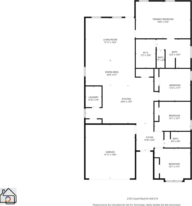 16608 Portage St, Justin, TX 76247 - room layout