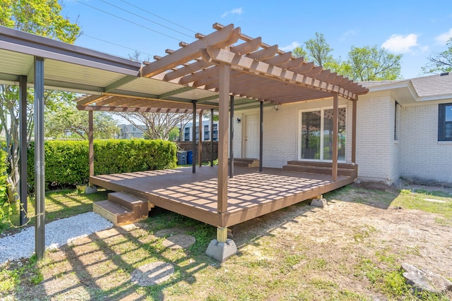 2305 Fenestra Dr, Dallas, TX 75228 - wooden deck with a pergola