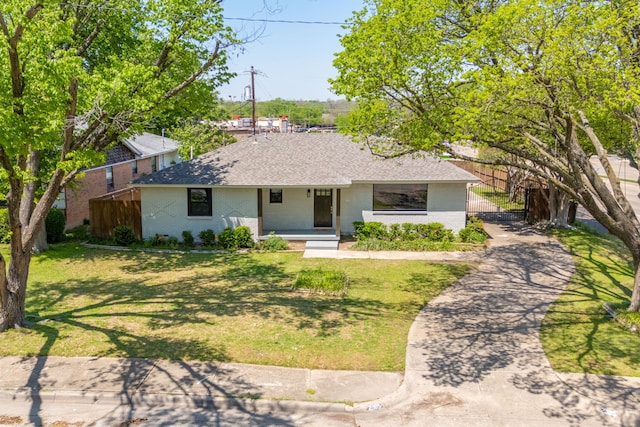 2305 Fenestra Dr, Dallas, TX 75228 - view of front of house featuring brick siding, concrete driveway, and a shingled roof
