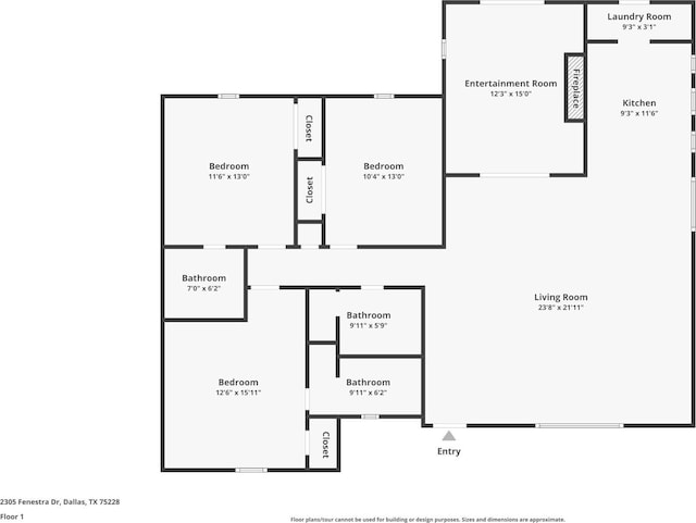2305 Fenestra Dr, Dallas, TX 75228 - view of home floor plan