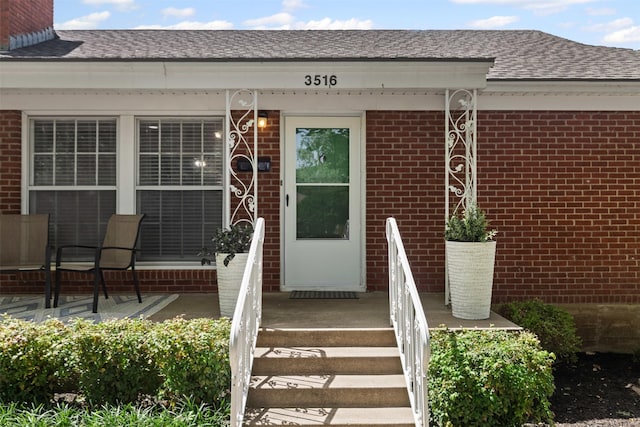 3516 Rogers Ave, Fort Worth, TX 76109 - property entrance with brick siding and roof with shingles